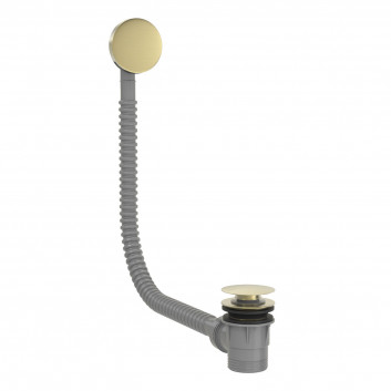 Zawór spustowy Click-Clack do wanny z przelewem, TRES COMPL GRIFERIA  - Czarny brąz