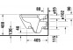 Miska toaletowa wisząca Duravit D-Neo Rimless, 54x37cm, bez rantu spłukującego, 4,5 l, UWL klasa 1, biała