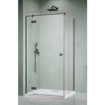 Drzwi kabiny prysznicowej Radaway Essenza 8 KDJ 100, lewe, 1000x2000mmm, szkło przejrzyste, chrom