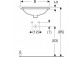 Geberit Variform Umywalka podblatowa, owalna, 49.5cm, z przelewem, bez otworu na baterię