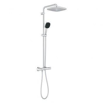 System prysznicowy Grohe Euphoria System 260 z termostatem do montażu ściennego, z deszczownicą okrągłą 26 cm - phantom black