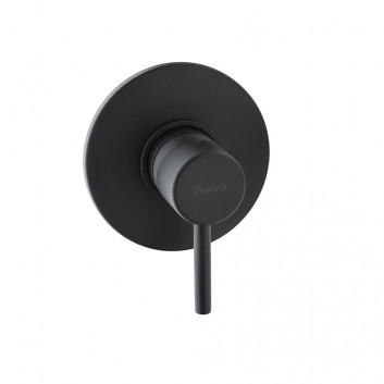 Bateria umywalkowa Giulini Giovanni Futuro dwuotworowa, podtynkowa, długość wylewki 20 cm - czarny mat