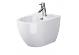 Bidet zawieszany Cersanit Zen 50x35,5cm, z ukrytym montażem, z wybitym otworem na baterie - biały