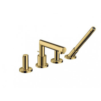 Bateria wannowa Axor Uno 4-otworowa do montażu na brzegu wanny uchwyt Zero, chrom