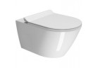 Zestaw GSI Kube X miska WC wisząca 55x36 cm + deska wolnoopadająca + mocowania - biała