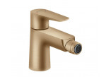 Bateria bidetowa 1-uchwytowa Hansgrohe Talis E wys. 158 mm, komplet odpływowy, złoty optyczny polerowany