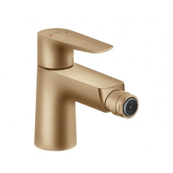 Bateria bidetowa 1-uchwytowa Hansgrohe Talis E wys. 158 mm, komplet odpływowy, złoty optyczny polerowany