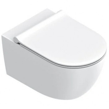 Zestaw Catalano Sfera muszla WC wisząca 55x35 cm Silentech z deską WC wolnoopadającą i z mocowaniami - biały mat