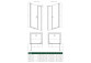 Front do kabiny prysznicowej Radaway Nes 8 Black KDS I 140,  drzwi lewe, szkło przejrzyste, 1400x2000mm, czarny profil