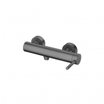 Bateria prysznicowa Emporia Fly, ścienna, natynkowa - gun metal