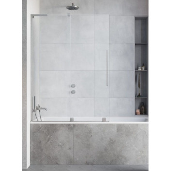 Parawan nawannowy Radaway Furo Gold PND II, prawy, szkło przejrzyste, 100x150cm, przesuwny, złoty profil