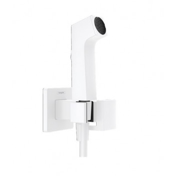 Bidetowa główka prysznicowa Hansgrohe Bidette 1jet E EcoSmart z mieszaczem, uchwytem i wężem prysznicowym 125 cm - czarny matowy
