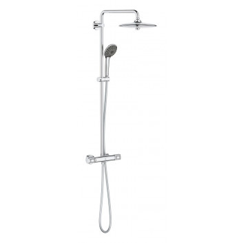 System prysznicowy Grohe Euphoria System 260 z termostatem do montażu ściennego, z deszczownicą okrągłą 26 cm - phantom black