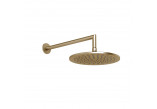 Deszczownica Gessi Anello, okrągła, 250mm, regulowana, z ramieniem ściennym 358mm - Warm Bronze PVD