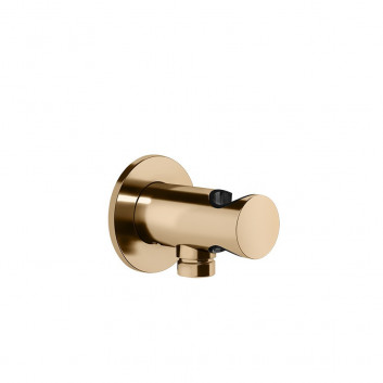Przyłącze kątowe Gessi Anello, z uchwytem - Copper Brushed PVD
