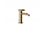 Bateria bidetowa jednootworowa z korkiem, Gessi Anello - Warm Bronze PVD