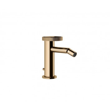 Bateria bidetowa jednootworowa z korkiem, Gessi Anello - Warm Bronze Brushed PVD 