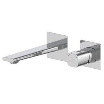Bateria wannowa Laveo Tores natynkowa - chrom