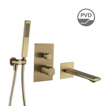 Bateria wannowa Laveo Tores natynkowa - chrom