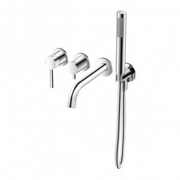 Bateria wannowa Emporia FLY podtynkowa 4-otworowa - chrom
