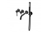 Bateria wannowa Emporia FLY podtynkowa 4-otworowa - czarny mat