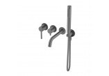 Bateria wannowa Emporia FLY podtynkowa 4-otworowa -  gun metal