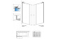 Drzwi prysznicowe Radaway Nes KDS II 120, lewe, 1200x2000mm, srebrny profil