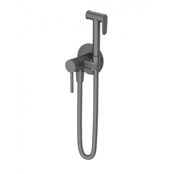 Zestaw bidetowy Emporia Fly, podtynkowy - gun metal