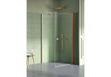 Kabina prysznicowa New Trendy New Soleo Copper Brushed kwadratowa 90x90 cm, wysokość 195 cm - szkło przezroczyste, profil miedź szczotkowana