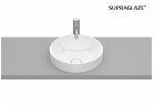 Umywalka blatowa 37cm Roca Inspira Round okrągła, z powłoką Superglaze biała