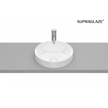Umywalka blatowa 37cm Roca Inspira Round okrągła, z powłoką Superglaze, biała