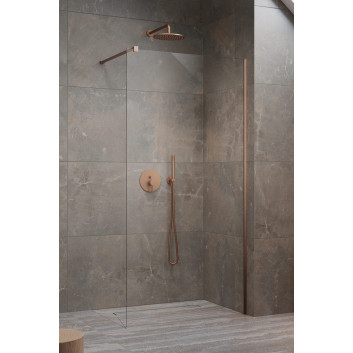 Ścianka Walk-In Radaway Modo New Brushed Copper II 110, 108.5-109.5x200cm, miedź szczotkowana, szkło przejrzyste