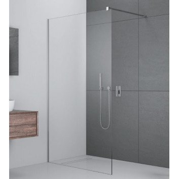 Kabina prysznicowa Radaway Modo X Brushed Nickel II 125, przejrzysta, 1235-1245x2000mm