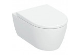 Miska WC wisząca Geberit iCon 53x36 cm z deską wolnoopadającą wisząca bez kołnierza ze spłukiwaniem wirowym - biały połysk