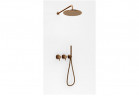 Zestaw prysznicowy Kohlman Axel Brushed Copper, 2 wyjścia wody - miedź szczotkowana