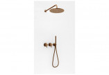 Zestaw prysznicowy Kohlman Axel Brushed Copper, 2 wyjścia wody - miedź szczotkowana