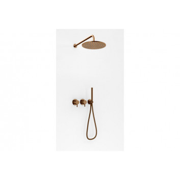 Zestaw prysznicowy Kohlman Axel Brushed Copper, 2 wyjścia wody - miedź szczotkowana
