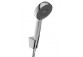 Zestaw natryskowy Hansgrohe WallStoris, natynkowy, bateria termostatyczna, 1 wyjście wody, z koszem, wieszakiem i suwakiem, czarny mat