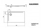 Brodzik stalowy Kaldewei Superplan 80 x 120 x 2,5 cm, model 389-5, obniżony nośnik ze styropianu