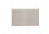 Brodzik prostokątny Roca Pyros, 100x80cm, kompozytowy, Stonex, z ukrytym odpływem - beżowy