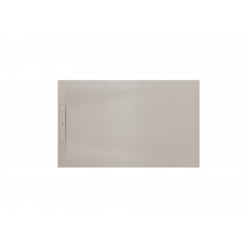 Brodzik prostokątny Roca Pyros, 100x90cm, kompozytowy, Stonex, z ukrytym odpływem - biały