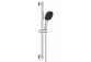 Zestaw prysznicowy 130 3jet EcoSmart z drążkiem S Puro 65 cm PushSlider i tekstylnym wężem prysznicowym Designflex 160 cm, Hansgrohe Rainfinity  - Złoty Optyczny Polerowany