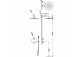 Zestaw prysznicowy Tres Loft podtynkowy z deszczownicą okrągłą 30 cm - stal 