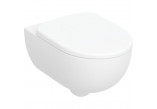 Zestaw wiszącej miski WC Geberit Selnova 54x35,5 cm, lejowa, TurboFlush, z deską sedesową - biała