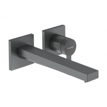 Jednouchwytowa bateria umywalkowa ścienna, podtynkowa z wylewką 22,5 cm, Hansgrohe Tecturis E - Chrom