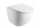 Miska WC Omnires Ottawa Comfort 54x36,5 cm wisząca, bezkołnierzowa, z deską wolnoopadającą - biały mat