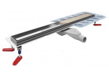 Zestaw Wiper New Premium, odpływ liniowy 110 cm, Ponente, z obrotowym syfonem snake 360, szlif
