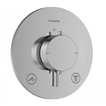 PYTAJ O RABAT ! Bateria termostatyczna Hansgrohe Ecostat S, podtynkowa z zaworem odcinającym, element zewnętrzny 1-odbiornik