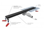 Zestaw Wiper New Premium, odpływ liniowy 110 cm, Ponente, z obrotowym syfonem snake 360, szlif