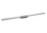 Element zewnętrzny odpływu Hansgrohe RainDrain Flex, 120cm, z możliwością przycięcia i do montażu przy ścianie - stal szlachetna szczotkowana